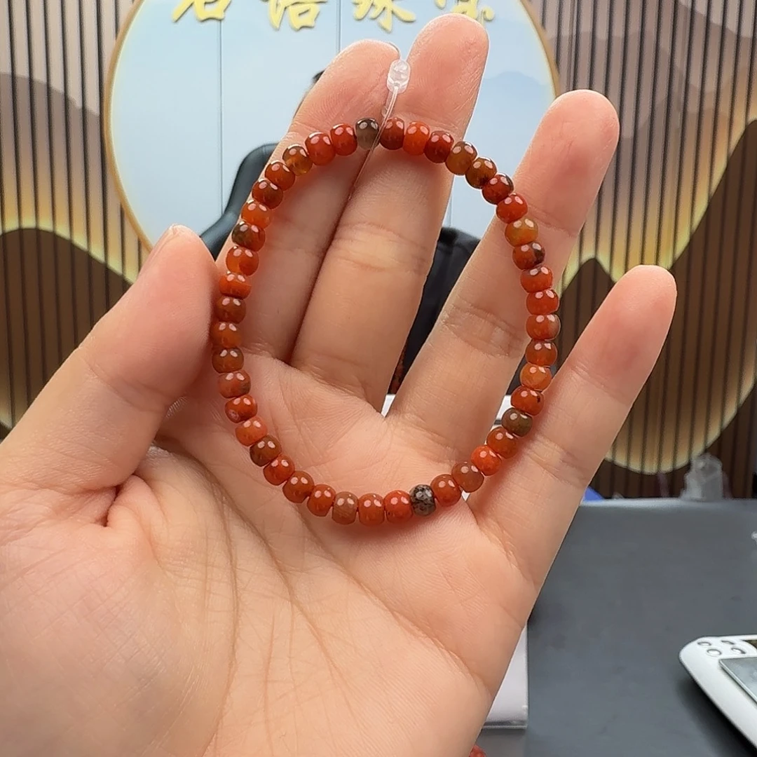 南红玛瑙未镶嵌手链