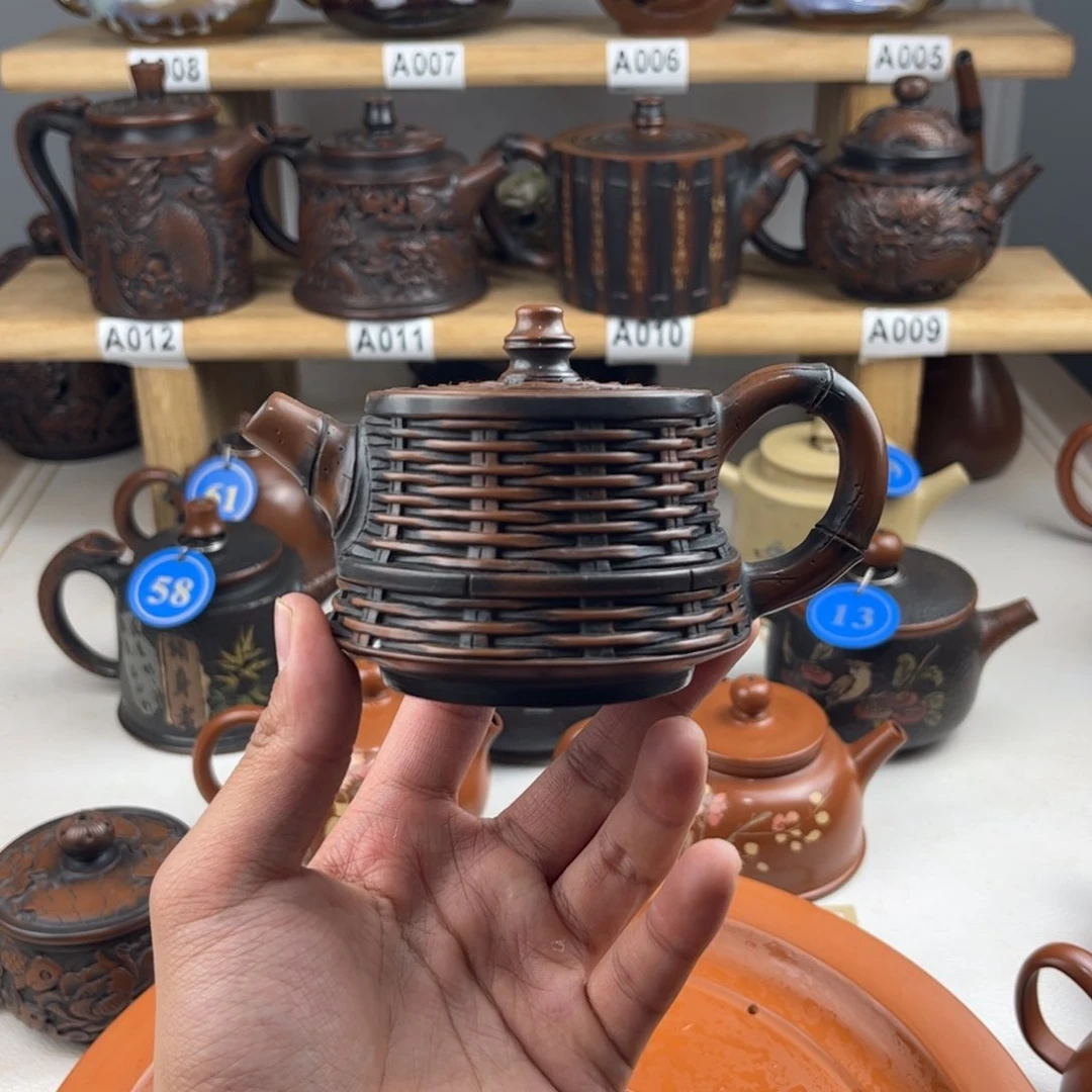壶不*洒建水紫陶全手工制作，老匠人传承手艺