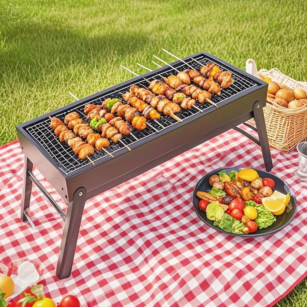 烧烤户外烧烤架烧烤炉野外折叠烤肉加厚便携式家用木炭炉子架子