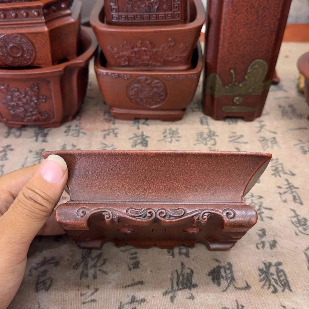 花盆紫砂13.5x9.5x3.5内经紫砂花盆