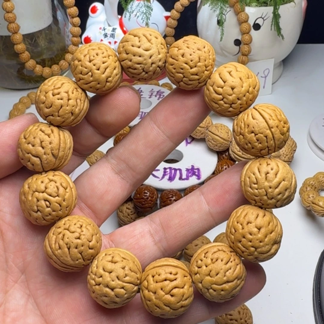 武***复桃核吊坠文玩桃核手串