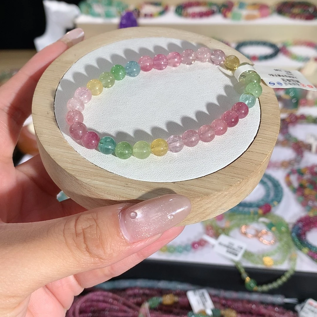 碧玺未镶嵌手串手链