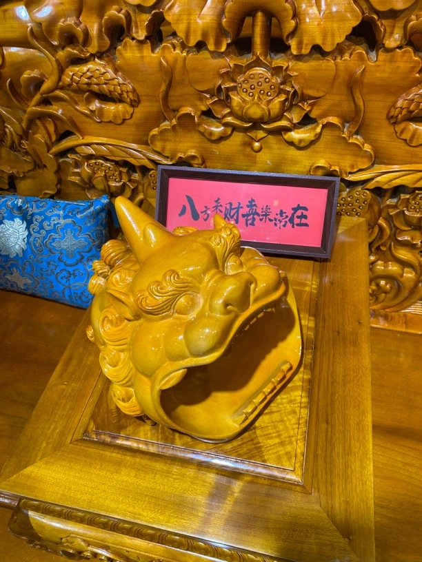 金丝楠木大口貔貅整木全手工雕刻玄关置物钥匙小物件收纳摆件招财
