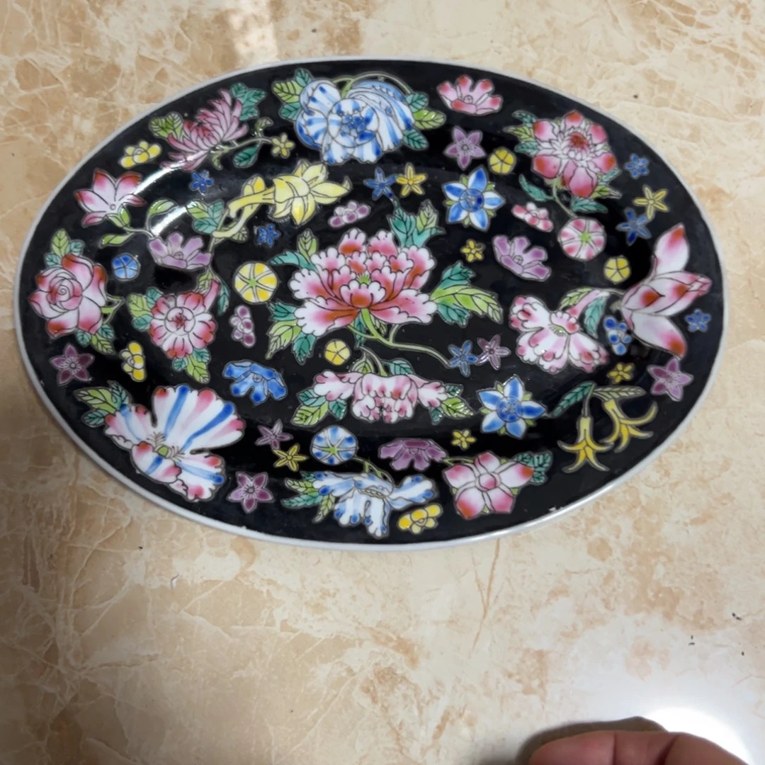 盘子景德镇陶瓷粉彩盘