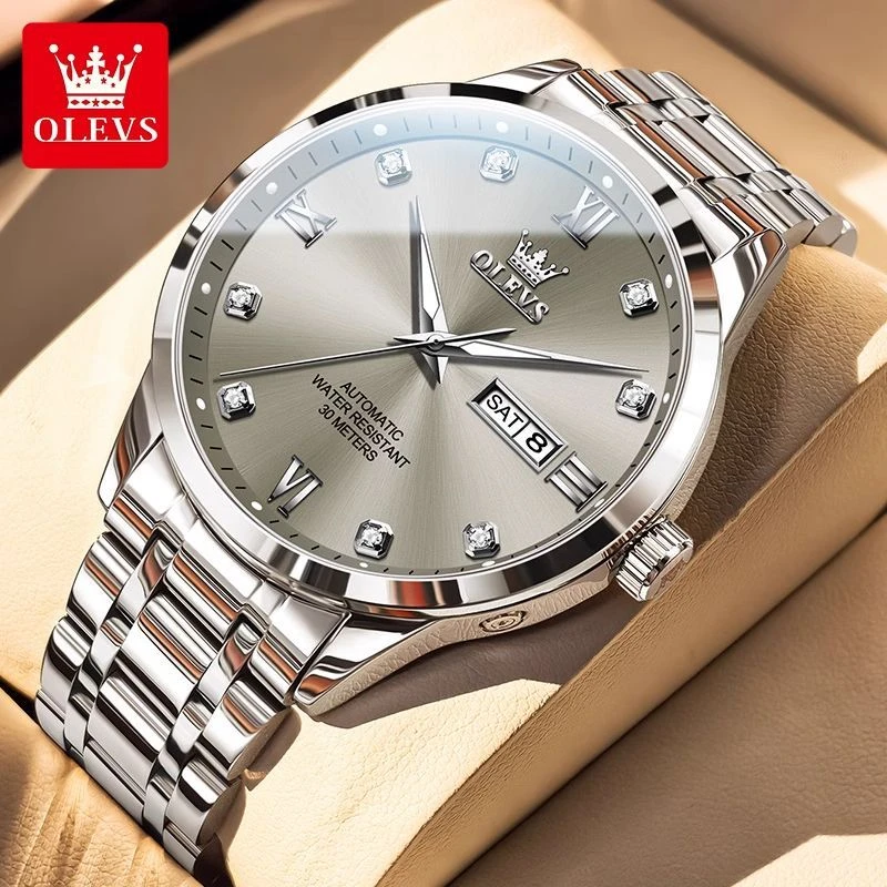 《机械表》《瑞士认证品牌》欧利时手表男全自动简约时尚潮流防水腕表