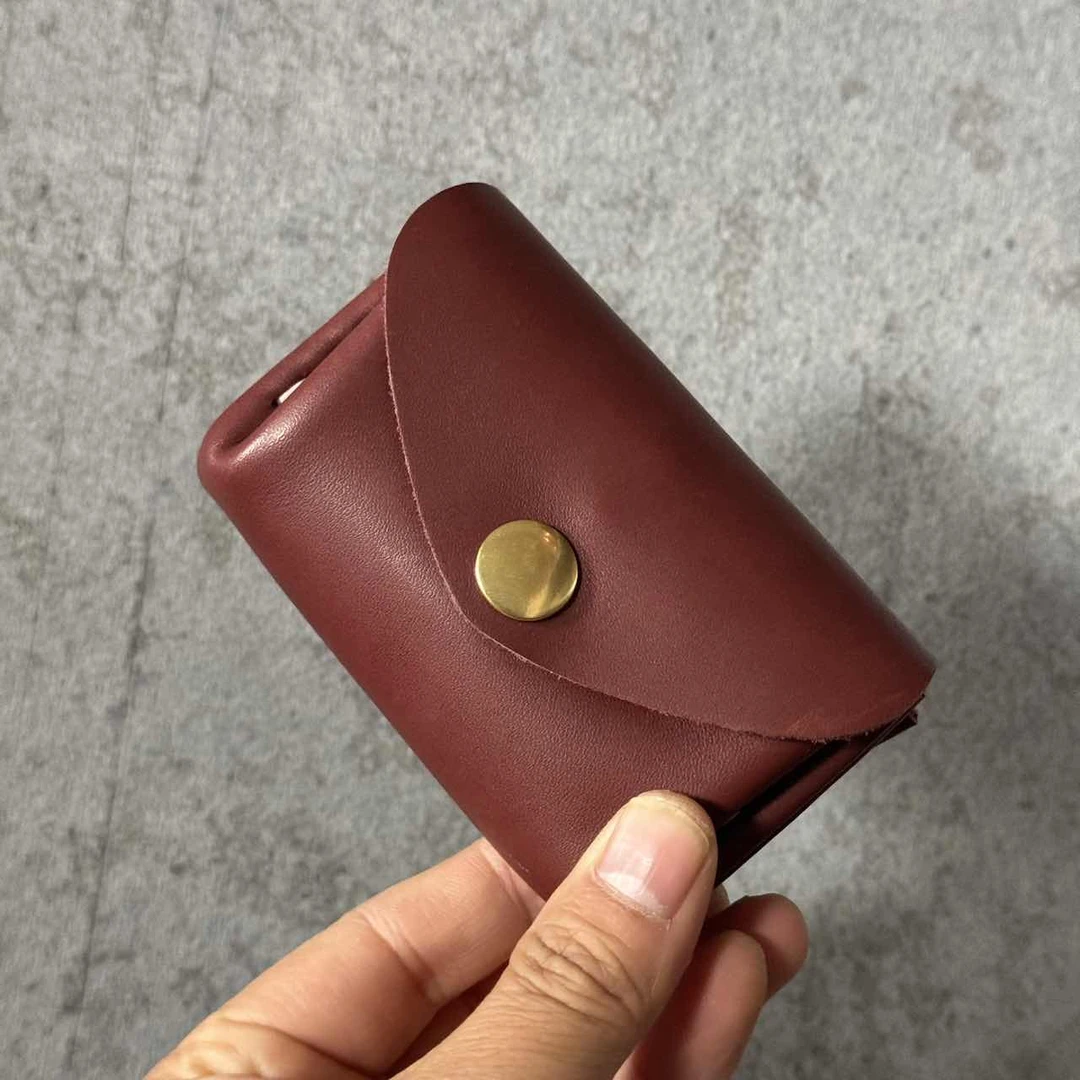 高端体验 【春卷】头层牛皮卡包进口原厂皮纯手工缝制 6380