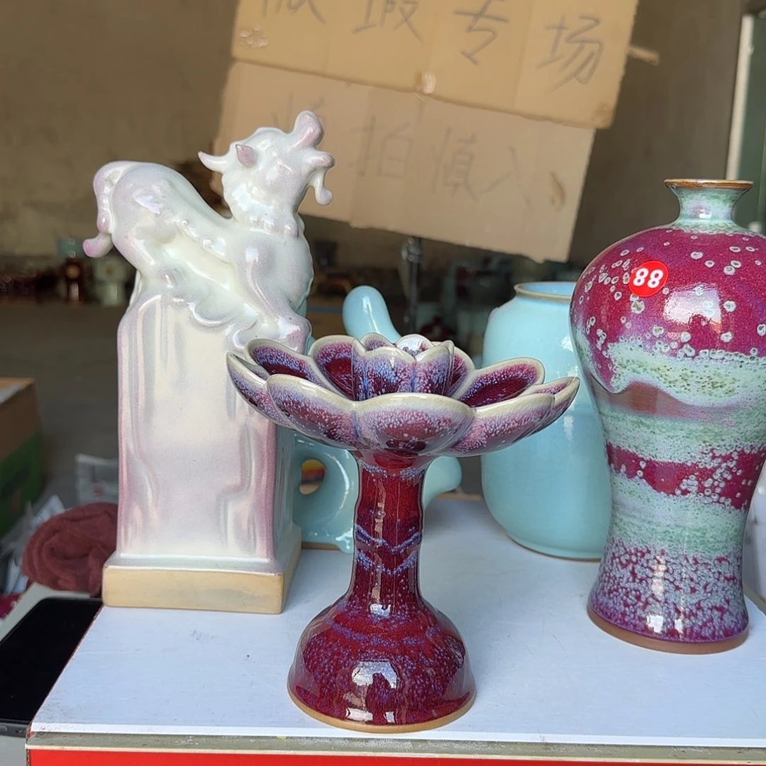 陶摆件郑家钧瓷摆件微瑕