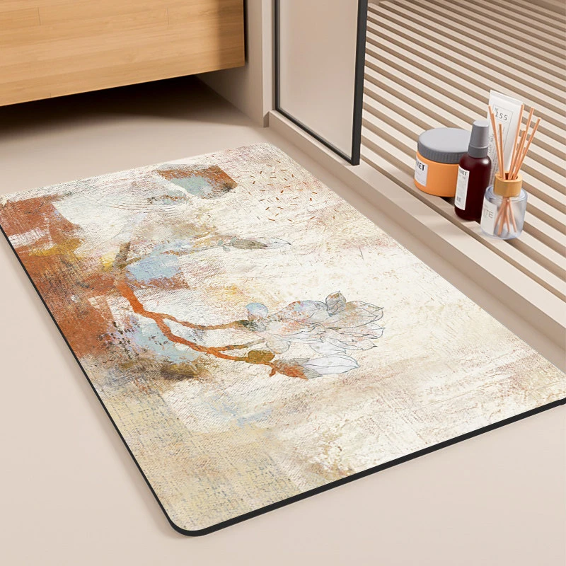 【多尺寸】硅藻泥卫生间吸水垫家用浴室门口玄关简约防滑免洗地毯