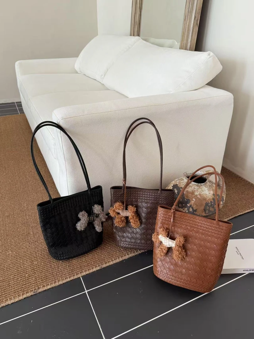 【花束桶2800】sanqimtime小叁七2800#编织单肩包斜挎水桶包大容量