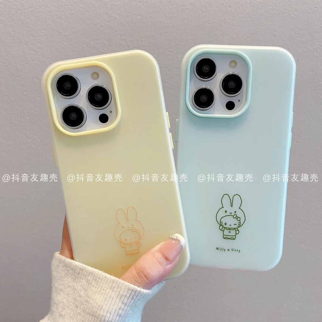 适用于苹果16新款/华为/小米/果冻壳高级可爱手机壳米菲凯蒂创意
