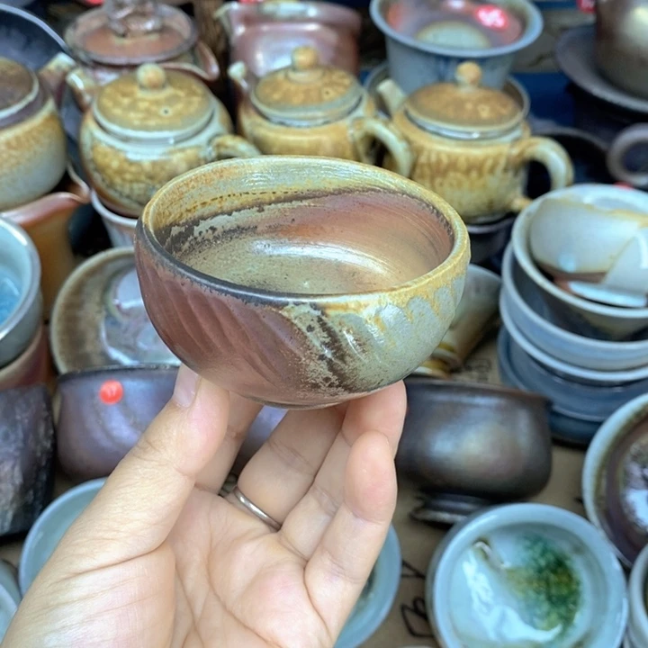 杯子全手工纯柴烧裸烧茶器