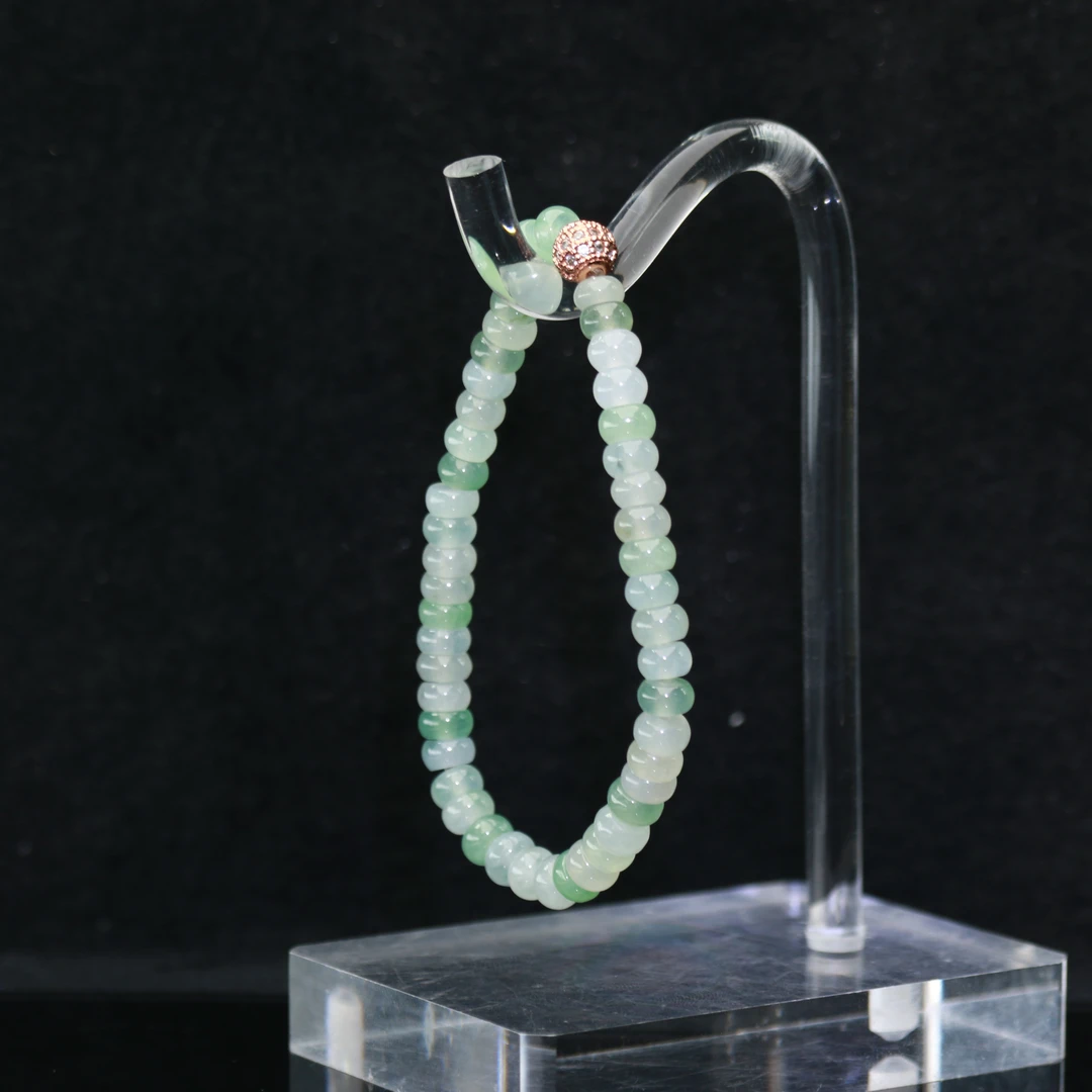 3天然缅甸翡翠A货两色手串/200180/保利厦门拍卖