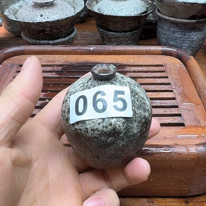 纯手工制作粗陶茶具跳*