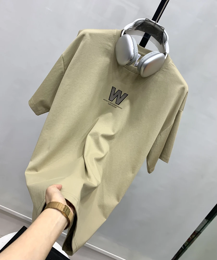 8836加肥加大百搭时尚休闲圆领短袖夏季半袖潮流印花