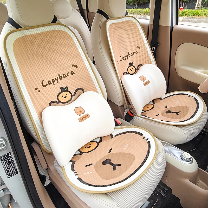 25年五菱宏光mini三代四代水豚汽车坐垫夏季透气可爱四门座垫内饰