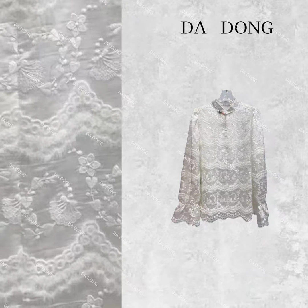 如梦--新中式气质轻奢打底时尚宽松休闲百搭提花高定显瘦衬衫