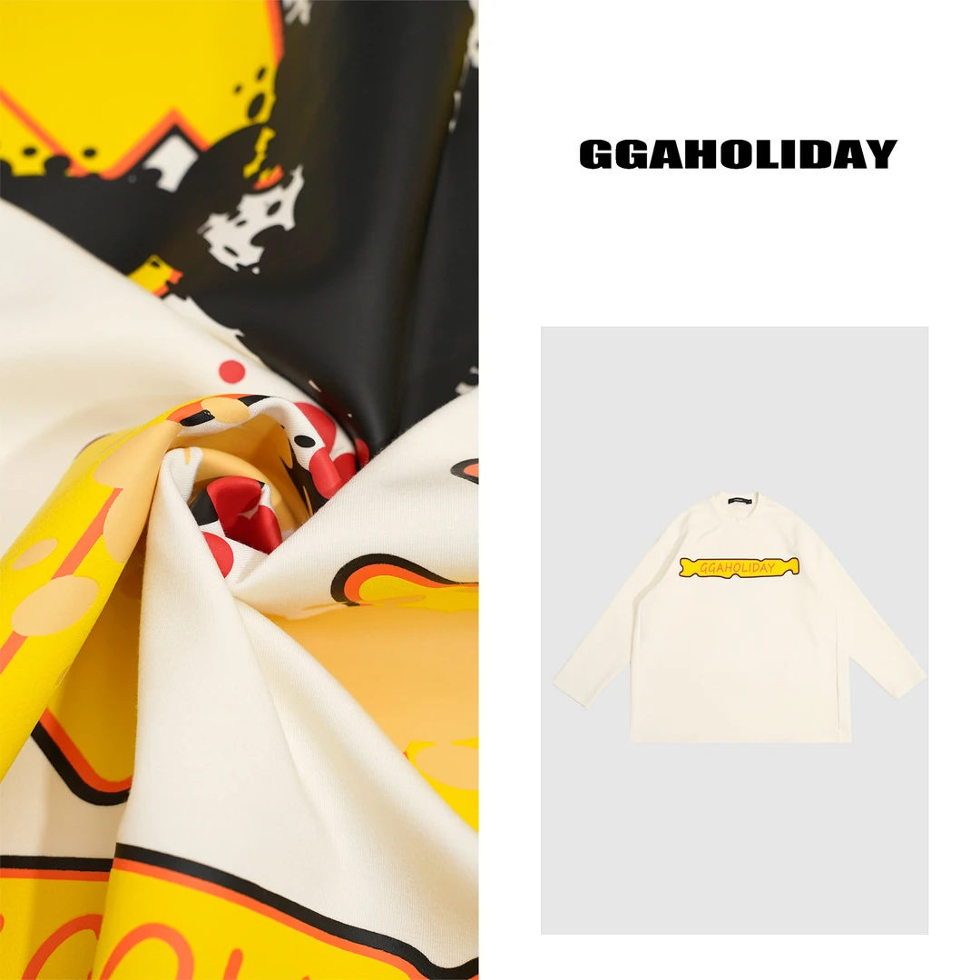 GGAHOLIDAY高级感美式街头潮流设计”闪光米奇“长袖T恤-151090