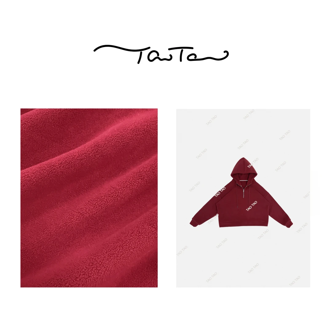 桃桃家-【一件过冬】秋冬半拉链烟囱领连帽卫衣情侣款保暖帽衫414