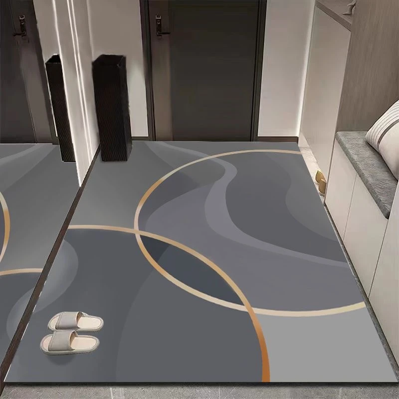 硅胶垫防滑地垫轻奢简约风家用卫生间入户玄关厨房客厅可裁剪垫子