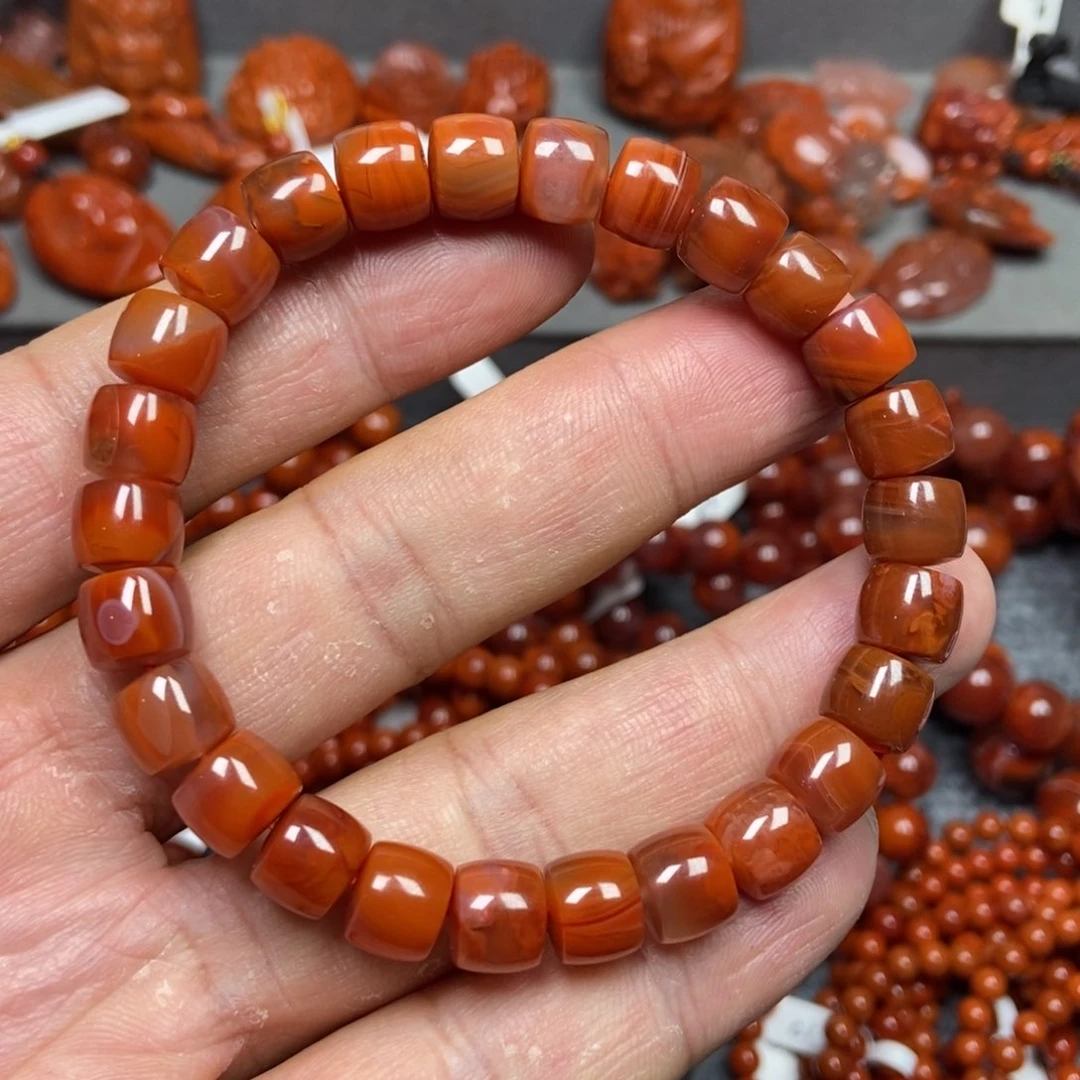南红玛瑙手串未镶嵌8+’mm
