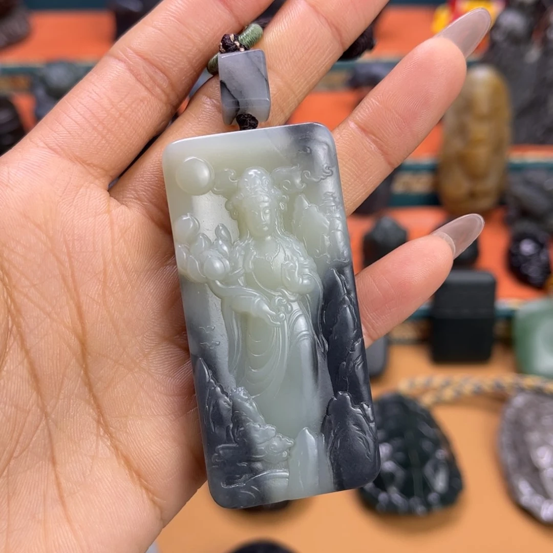 未镶嵌和田玉挂件麦*捞