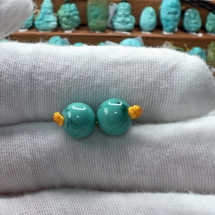绿松石未镶嵌圆珠7.5mm