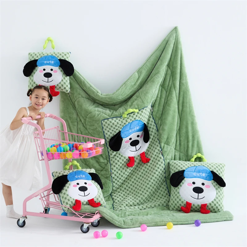 多功能便携式手提抱枕被子办公室午睡毯加厚枕头被二合一车载靠垫