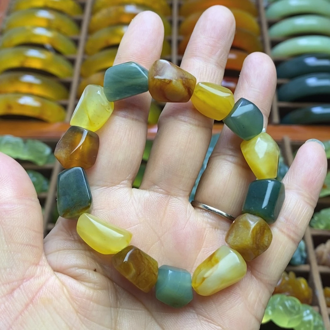 蛇纹石玉未镶嵌手链