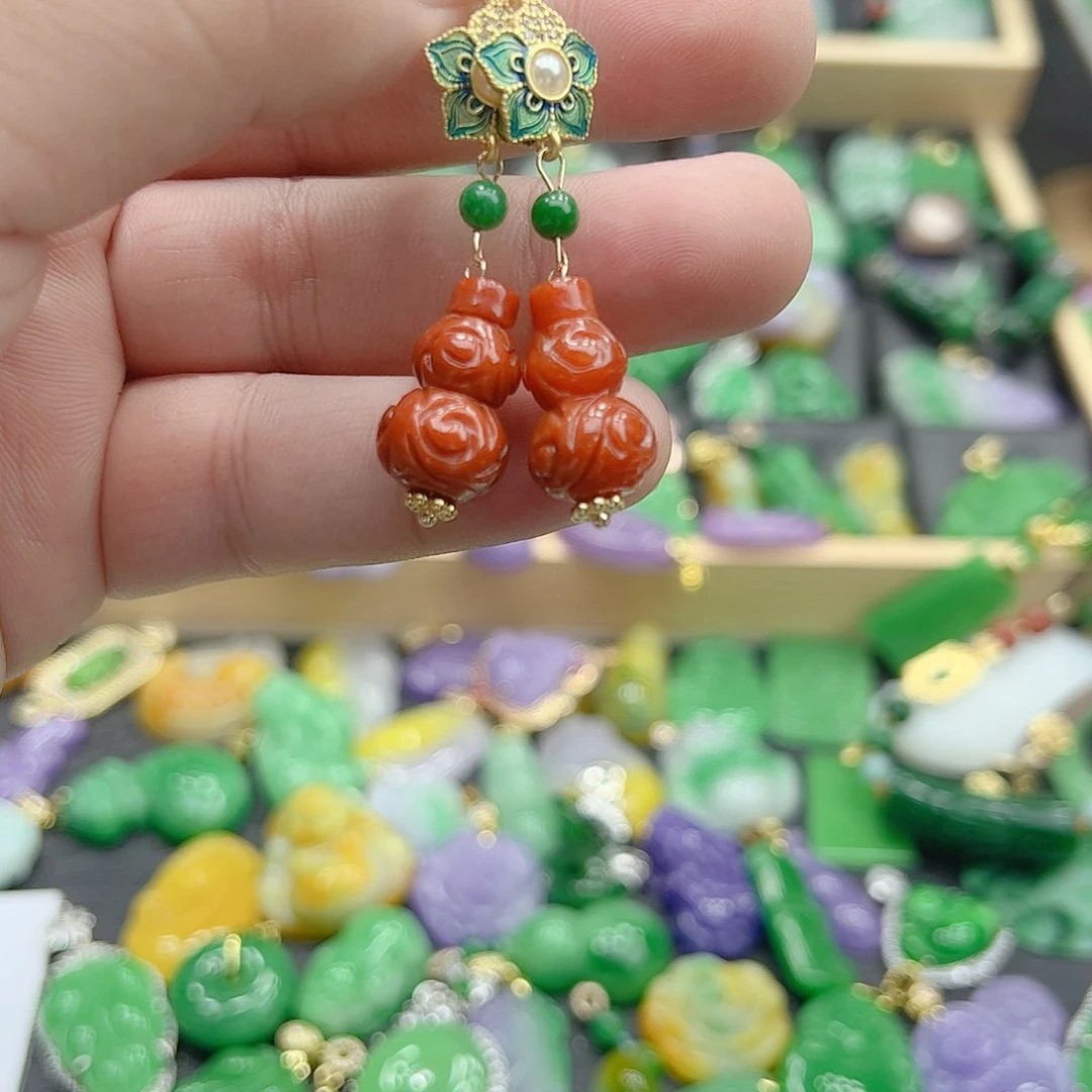 翡翠银S925镶嵌吊坠(赠链)