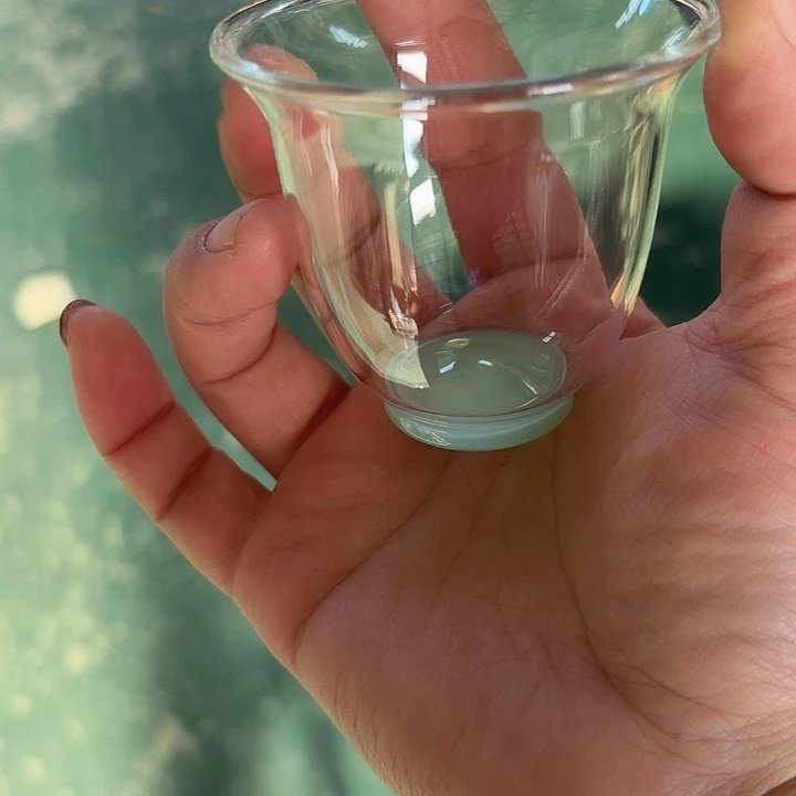 玻璃手工艺品玻璃茶器韵杯绿玉