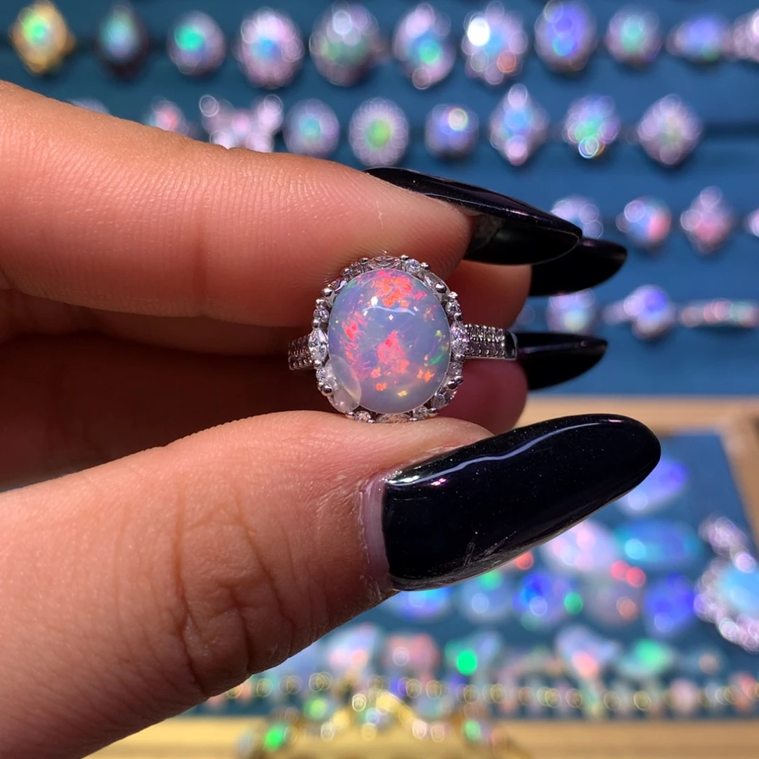 欧泊银S925镶嵌戒指款