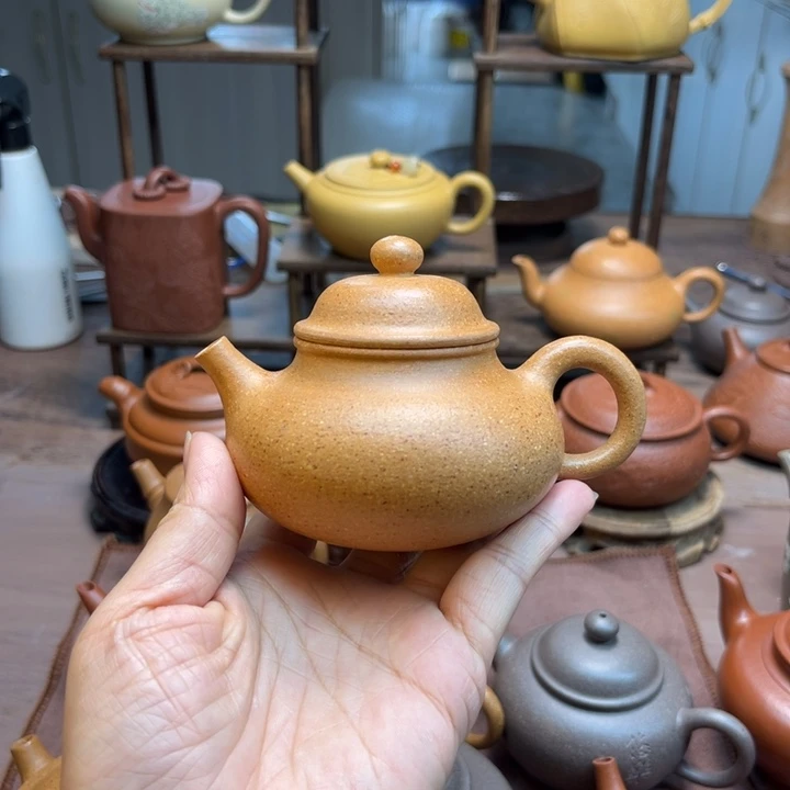雪***痕紫砂茶壶手工制作