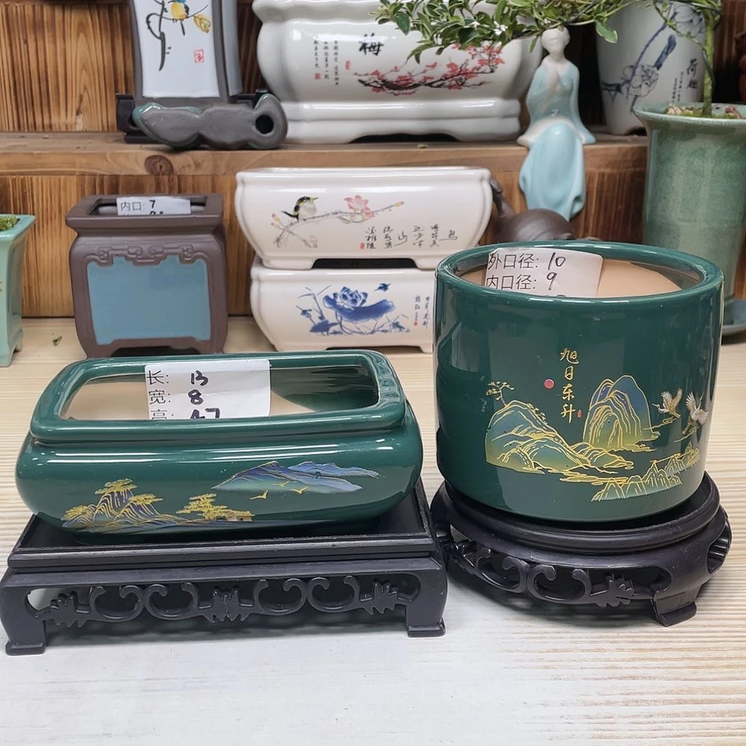 紫砂花盆陶瓷艺术花盆陶瓷