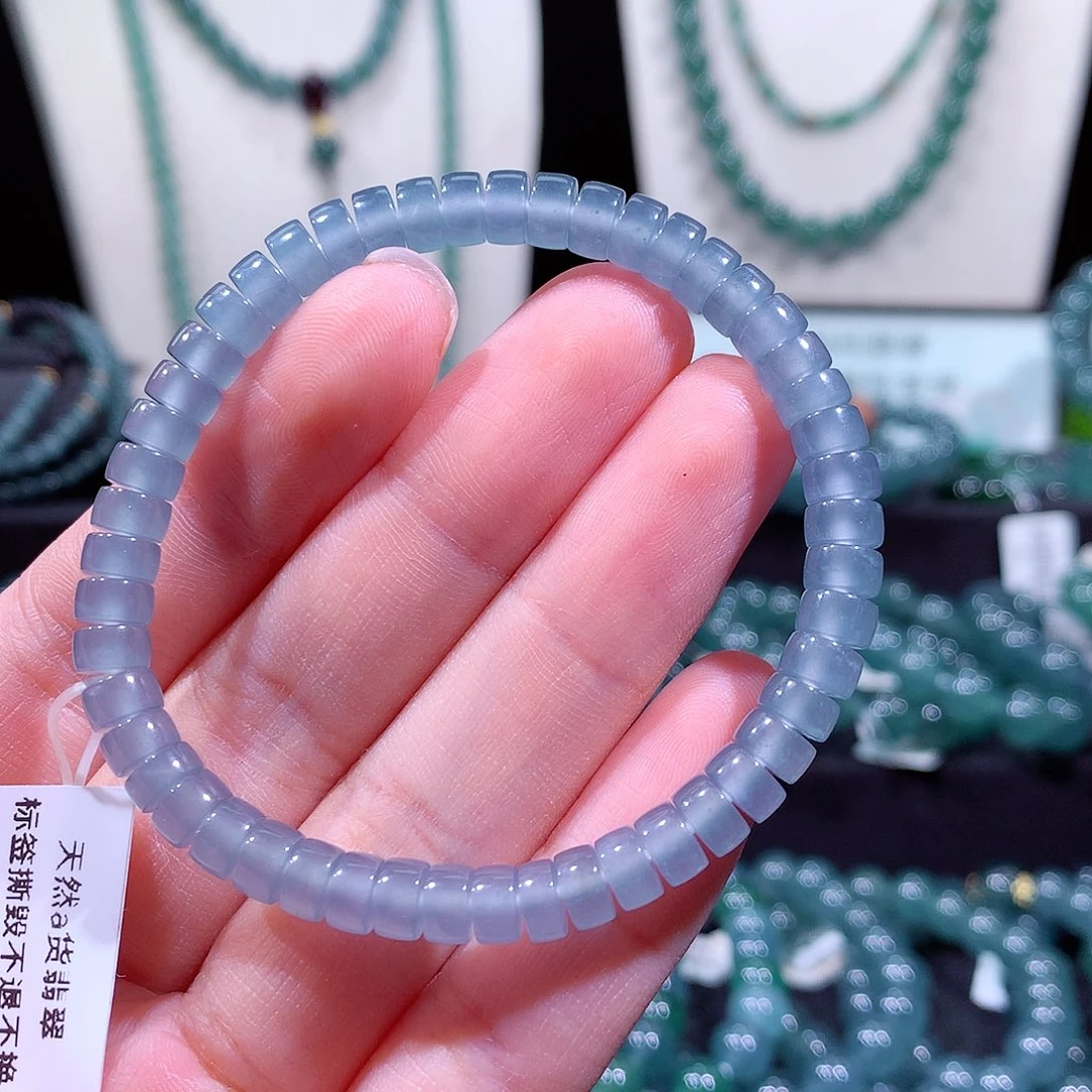 毛***宝翡翠未镶嵌手链天然a货翡翠手串6