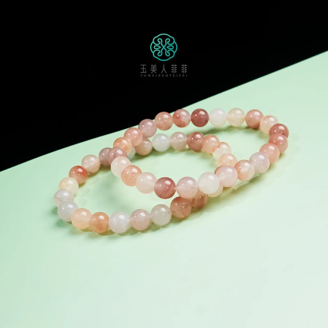 【春日珠宝】菲菲珠宝好.桃花酿金丝玉圆珠手串~多样性发一