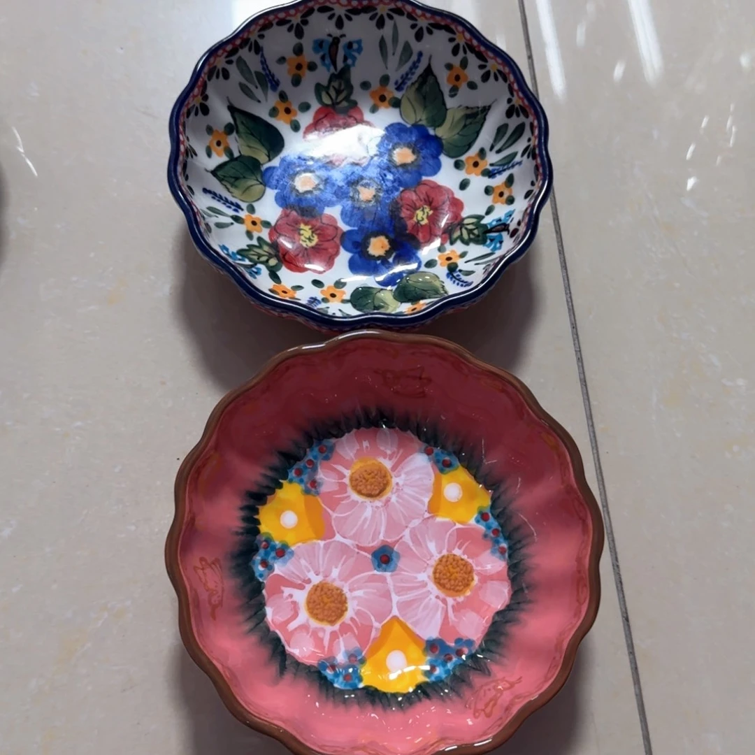 陶瓷5.7英寸小碟两只看图