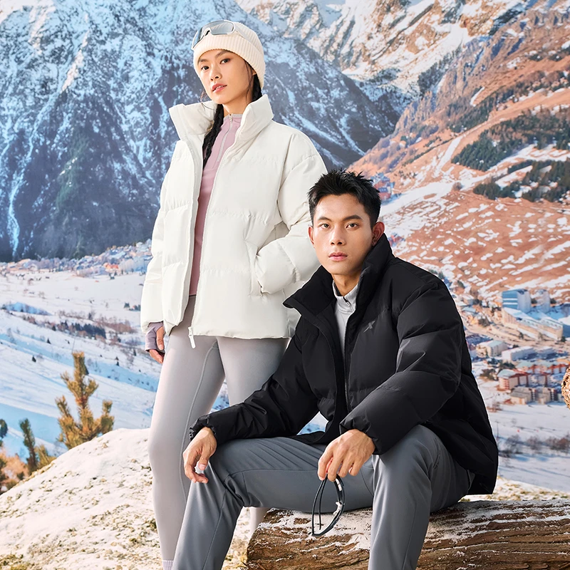 【速暖羽绒服】特步男士速暖三防科技立领冬季羽绒服保暖外套户外