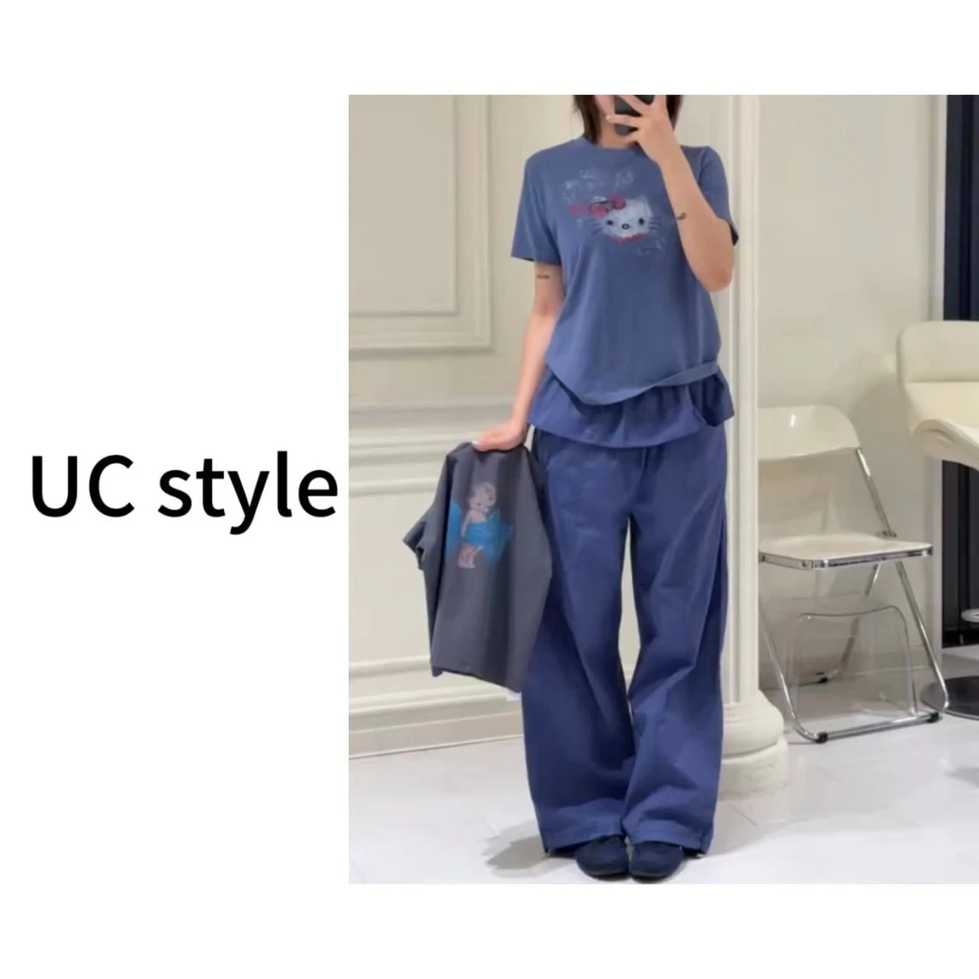 【UC STYLE】A8557'卡码拍小‘真两件屁帘工装裤主播穿S码