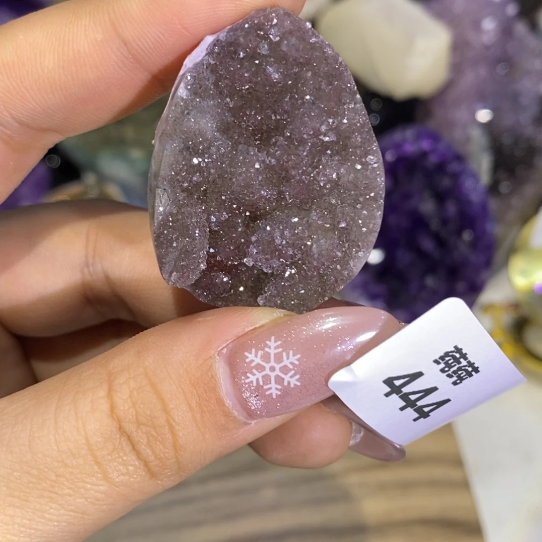 未镶嵌紫晶大型摆件（非配饰）全抛双色龙蛋