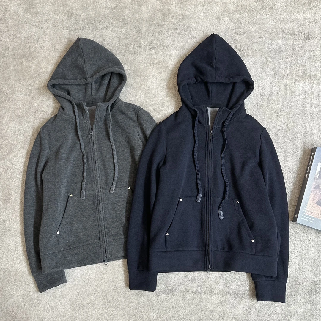 【米可家】秋季加厚款连帽上拉链显瘦外套7712