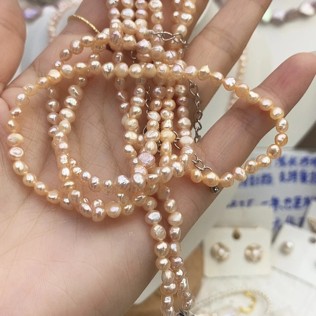 淡水珍珠颈饰钛钢