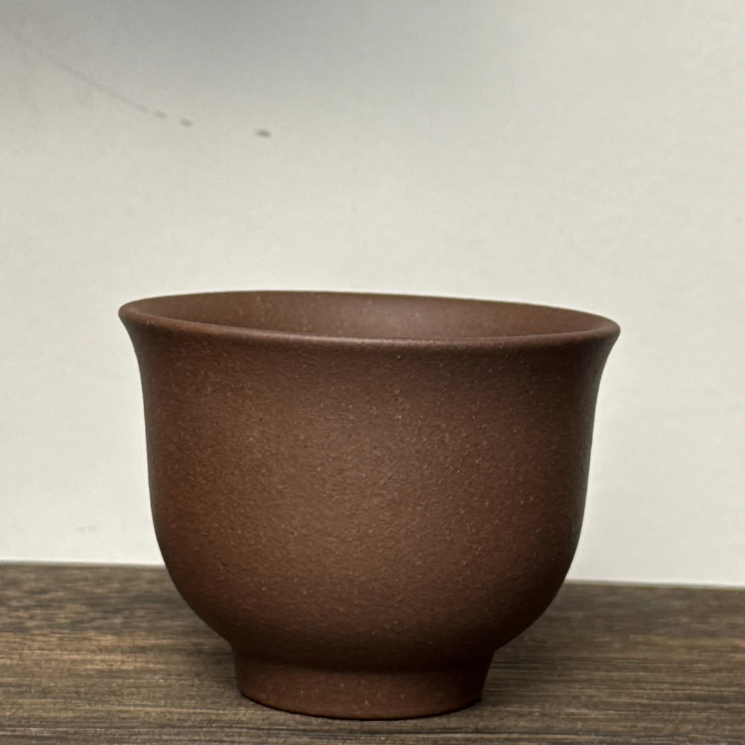 ［恒砂］宜兴原矿紫泥手工铃铛杯主人杯约60cc