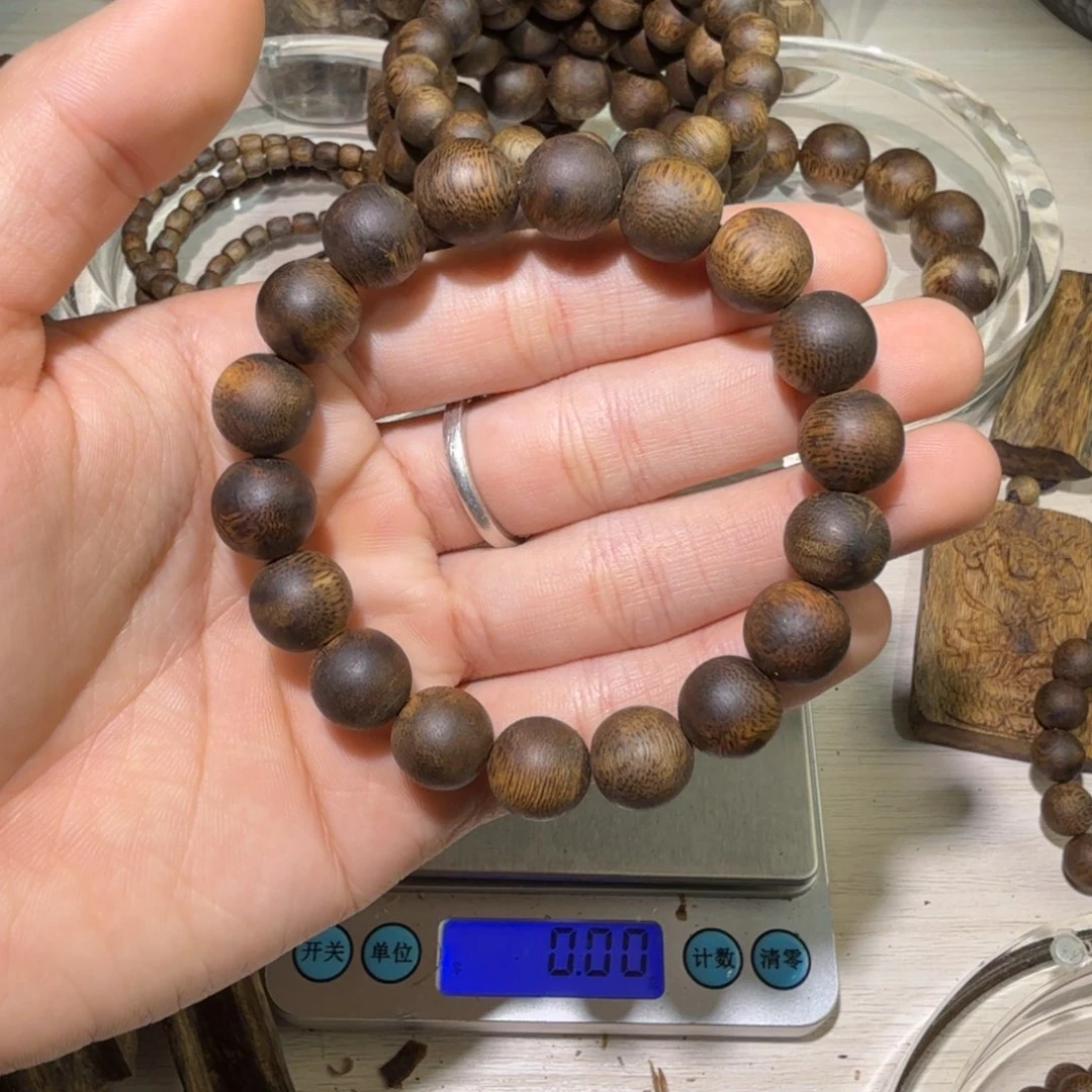沉香手串圆珠单圈12mm-16g