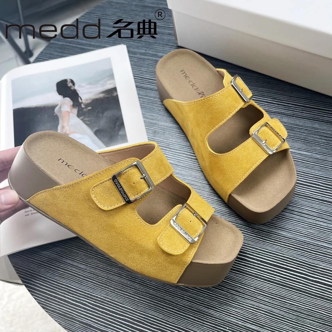 MEDD/名典2025新款爆款厚底拖鞋勃肯吐司软底夏季凉拖鞋女外穿