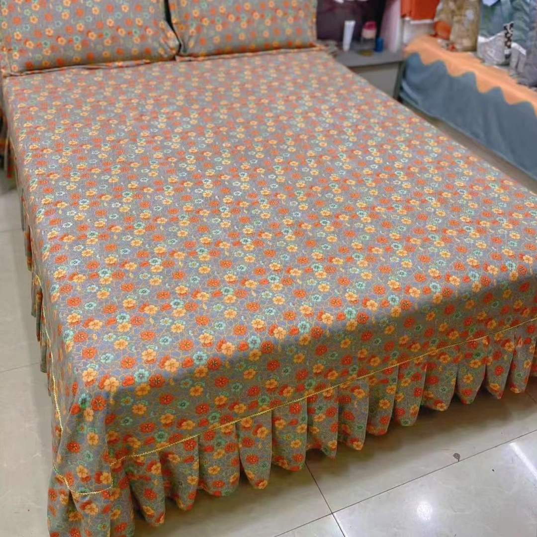 （清梦小碎花床裙）加厚磨毛斜纹亲肤棉单独床裙