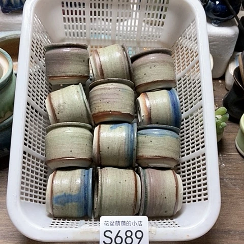 紫砂花盆689微瑕品口径3到4左右