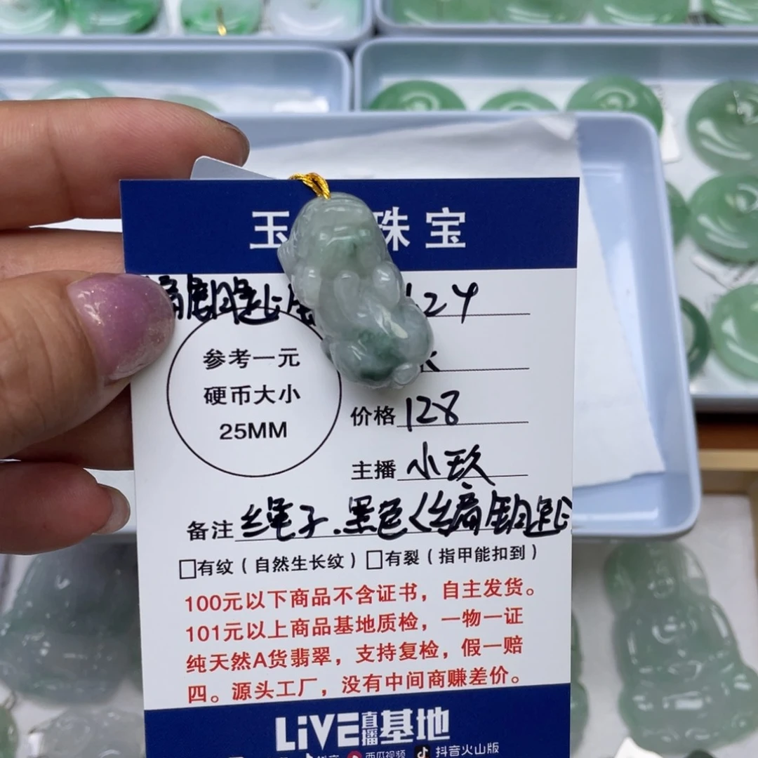 翡翠颈饰未镶嵌貔貅