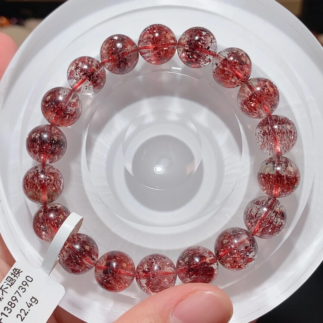 水晶手链未镶嵌F金草莓10.8