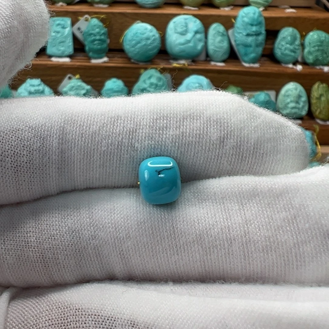 绿松石未镶嵌老型珠7.7mm