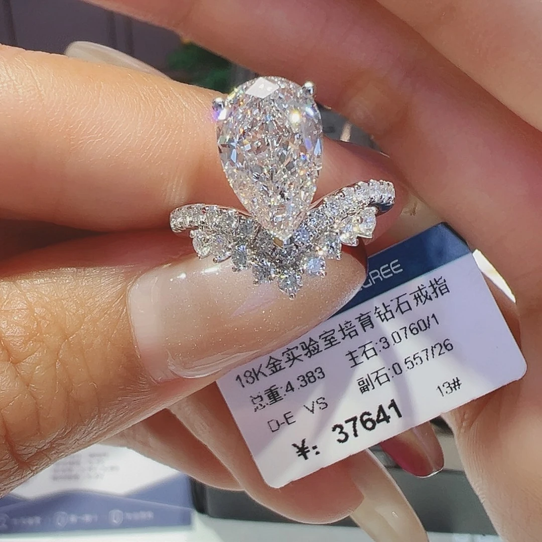 实验室培育钻石18K金镶嵌3.076ct13